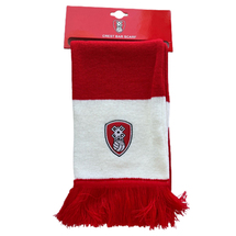 Embroidered Crest Bar Scarf
